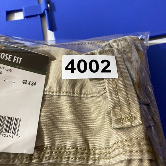 LEE Carpenter Loose Fit Straight Denim Jean Pants Mens 42x34 Tan Workwear NWT - Picture 10 of 10